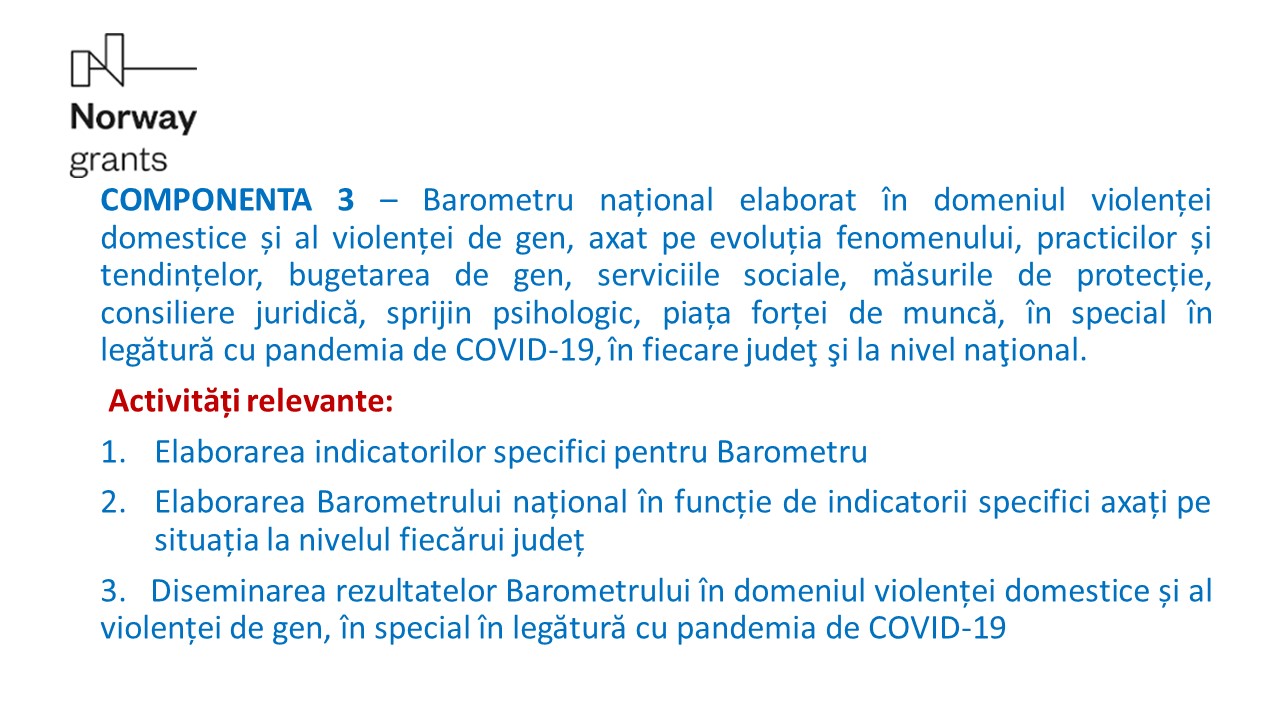 Prezentae componenta 3 pentru proiectul VERA – Schimbare pozitivă prin acțiuni integrate în vremuri dificile