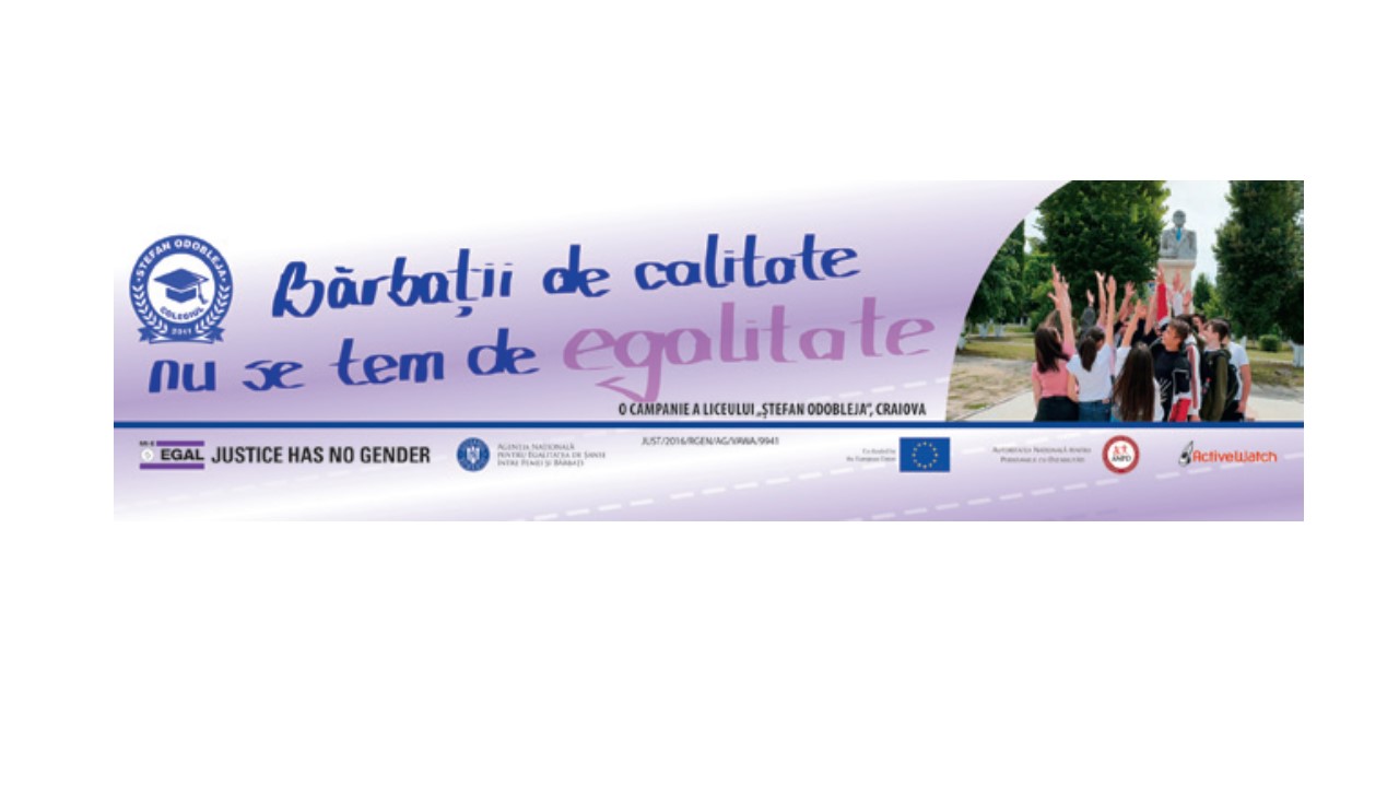 Banner campanie Liceul "Ștefan Odobleja" Craiova