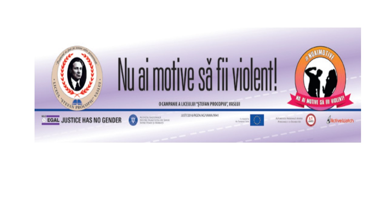 Banner campanie Liceul "Ștefan Procopiu", Vaslui